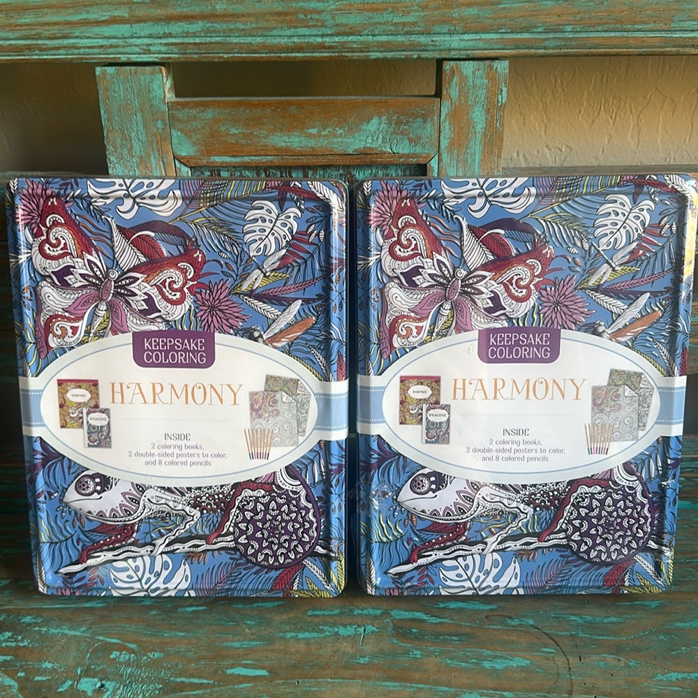Keepsake Harmony Coloring Set in Beautiful Tins You Get 2!